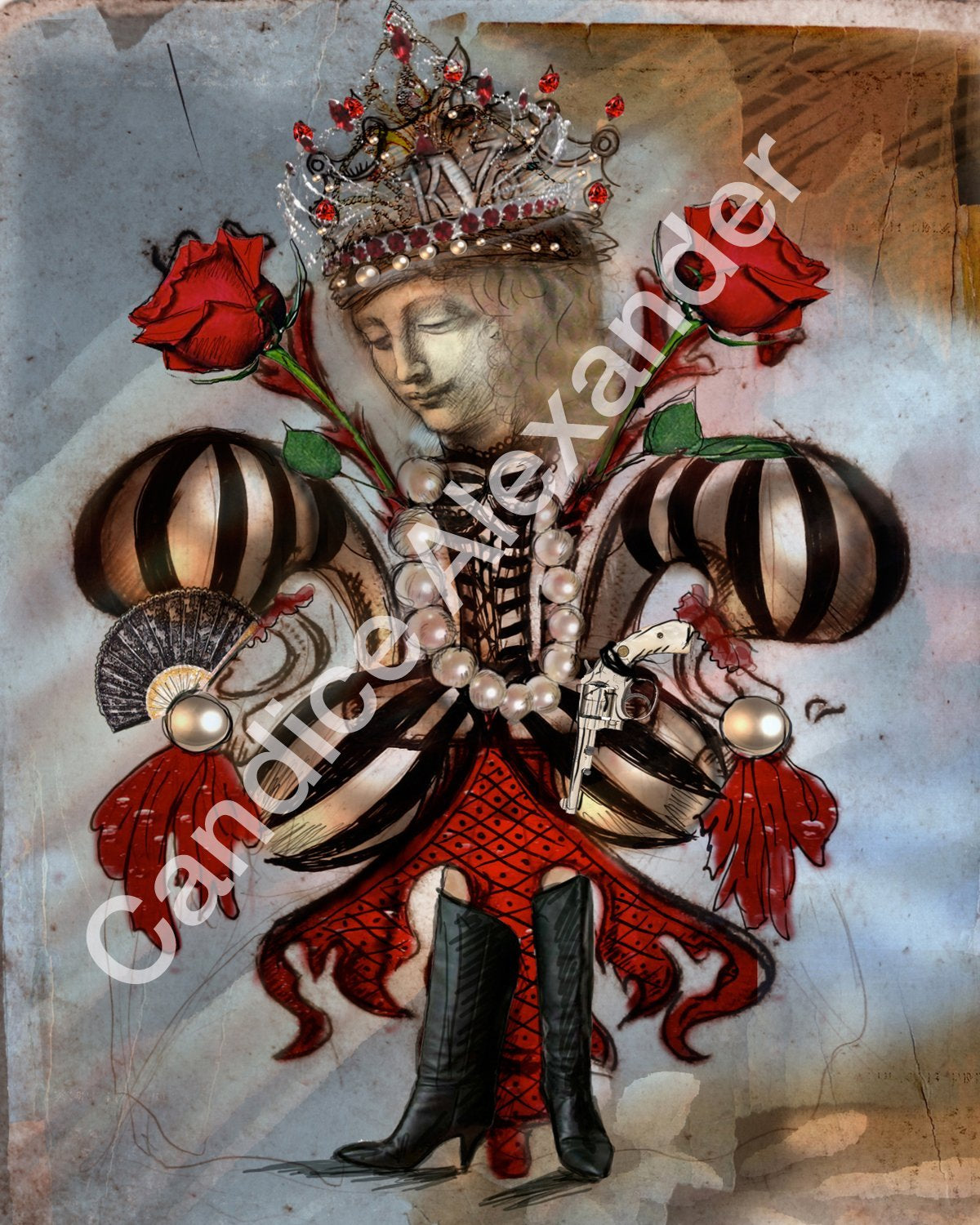 Pirate Queen Fleur De Lis Candice Alexander  Fleur De Lis art by Candice Alexander, Louisiana Artist