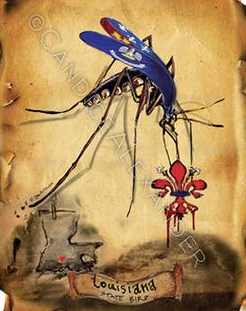 Candice Alexander I Bleed Louisiana Mosquito Design Fleur De Lis art by Candice Alexander, Louisiana Artist