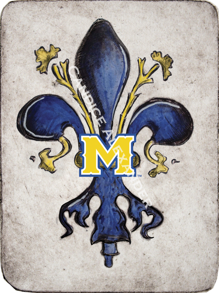 McNeese Fleur de Lis art by Candice Alexander, Fleur de Lis Artist Fleur De Lis art by Candice Alexander, Louisiana Artist