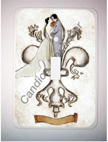 Wedding Seersucker Suit Fleur De Lis Design by Candice Alexander, Fleur De Lis Artist
