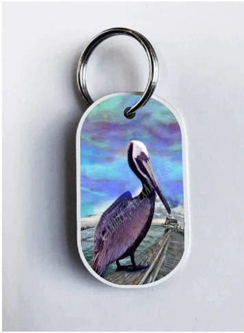 Pelican Blue Keychain