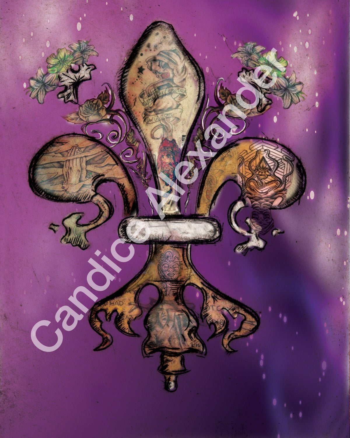 Tattoo Fleur De Lis art by Candice Alexander, Louisiana Artist Fleur De Lis by Candice Alexander Fleur De Lis Artist