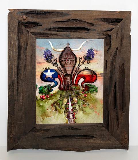 Candice Alexander Fleur De Lis Texas Louisiana Cypress Frame