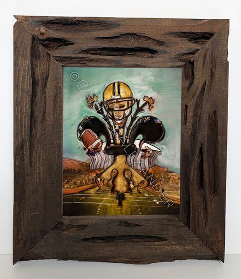 Candice Alexander Fleur De Lis Saints Louisiana Cypress Frame