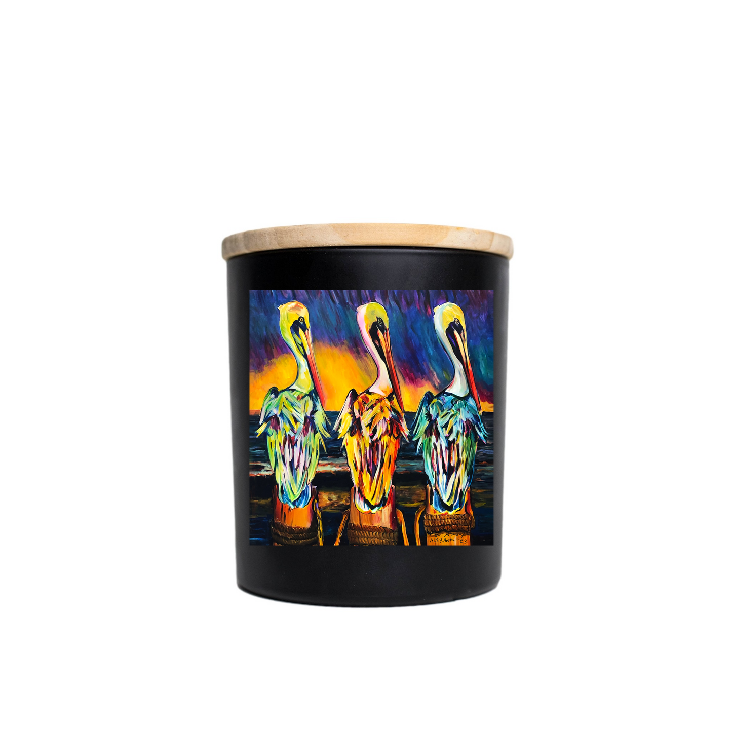 Three Pelicans Candle