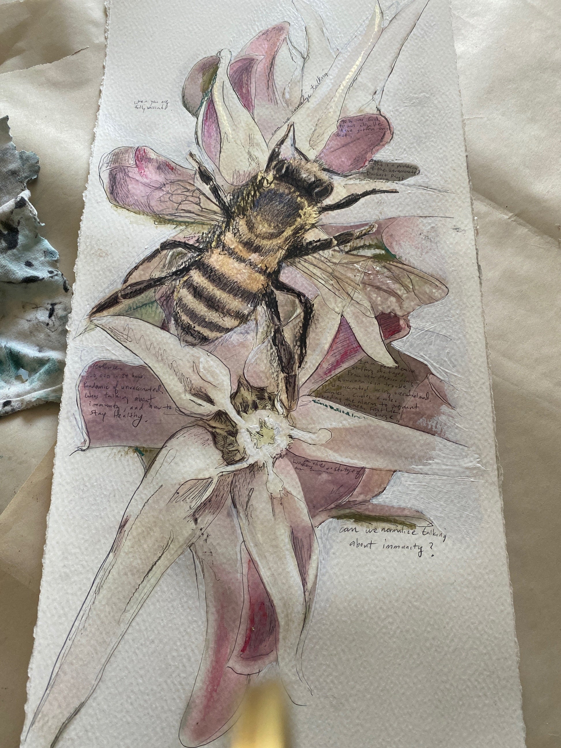 Candice Alexander, Alexander Art, Louisiana, Southwest Louisiana, Bee, Bee Hive, Flowers