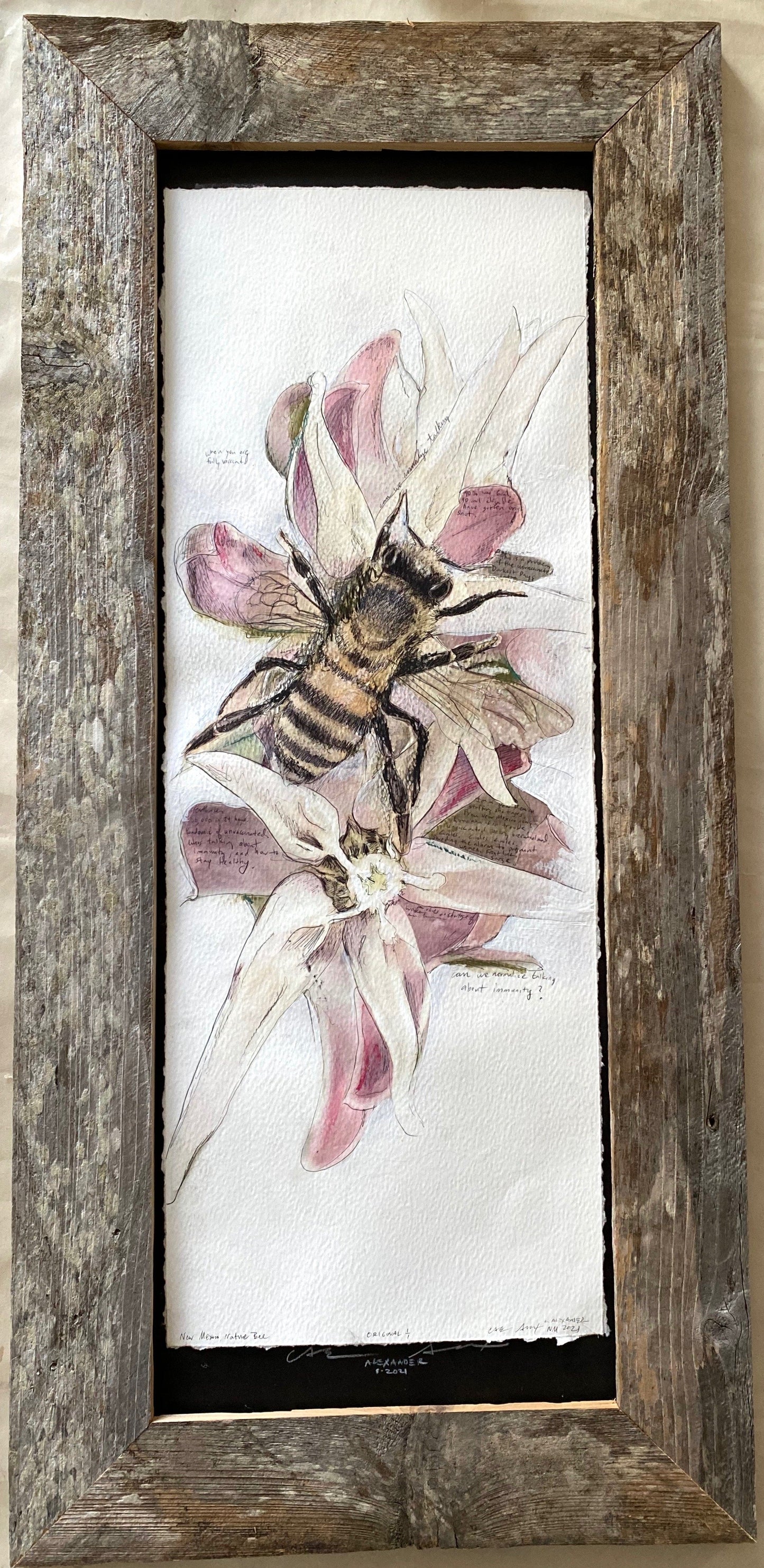 Candice Alexander, Alexander Art, Louisiana, Southwest Louisiana, Bee, Bee Hive, Flowers