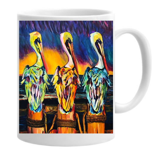Three Pelicans Coffee Mug